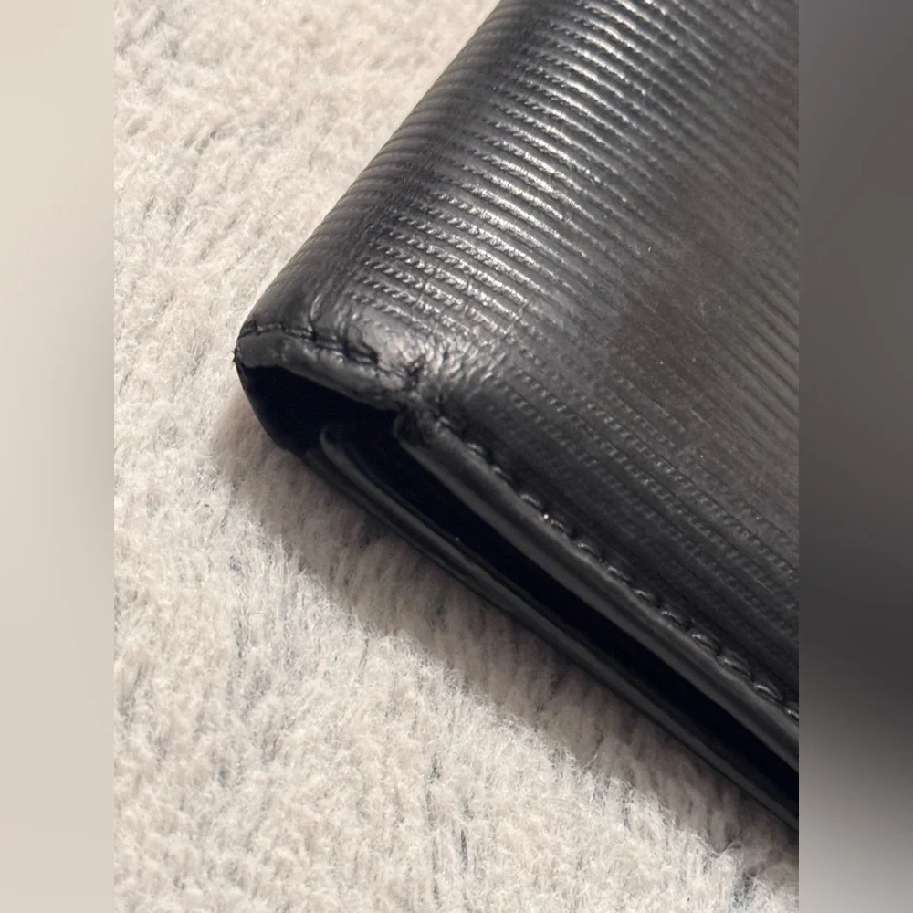 Dolce & Gabbana Black Textured Leather Card Holder